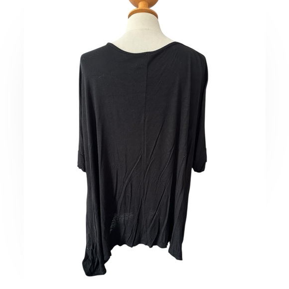 🦕3/$30🦕 ModCloth Black Stegosaurus Dinosaur Graphic Women's Top tunic 2X GUC - Picture 3 of 6